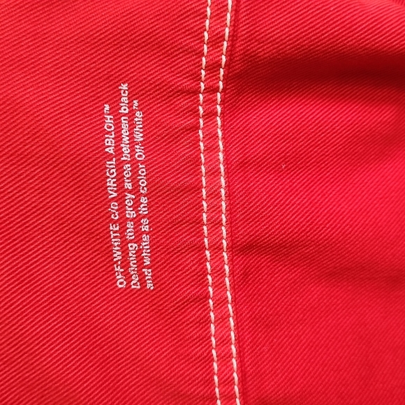 NWT Off white red denim dress 36 - Picture 11 of 11